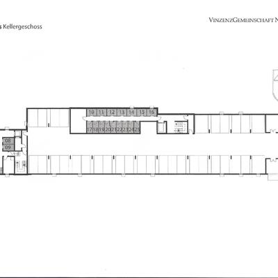 Grundriss Kellergeschoss und Tiefgarage